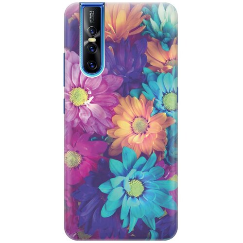 фото Cиликоновый чехол на vivo v15 pro / виво в15 про с принтом "много цветов" gosso