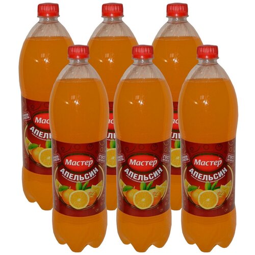 Лимонад Мастер Апельсин, 1,5 л х 6 шт