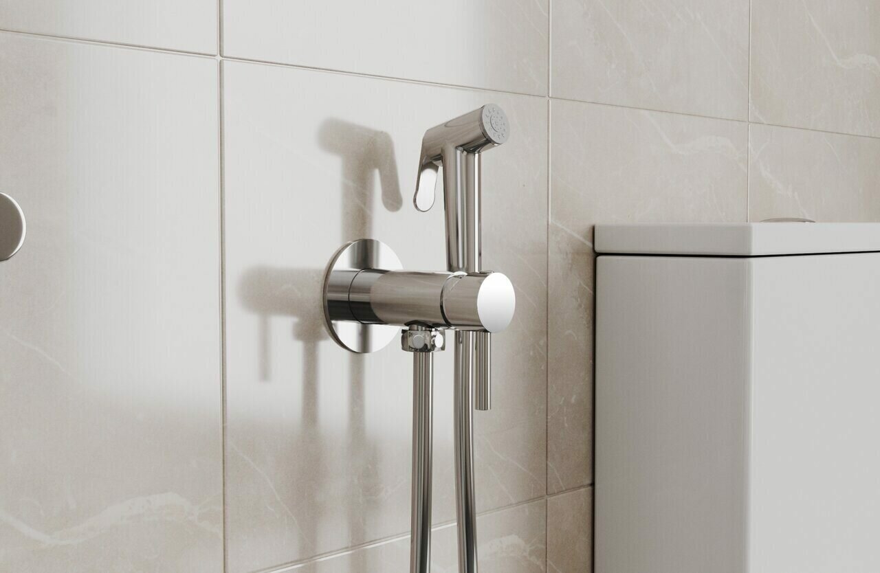 Гигиенический душ со смесителем Bravat D9151CP-ENG Хром - фотография № 5