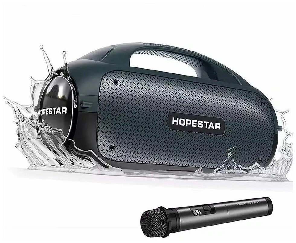 Портативная беспроводная Bluetooth колонка HOPESTAR A50 с микрофоном (синий)