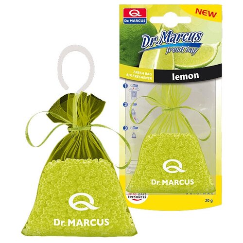 Ароматизатор для авто, подвесной мешочек с гранулами - Fresh bag, Lemon, Dr.Marcus, 1 шт