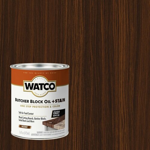 Тонирующее масло для столешниц и деревянной посуды Watco Butcher Block Oil + Stain 473 мл Лесной орех 359024