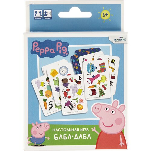 Настольная игра Origami Peppa Pig. Бабл-дабл настольная игра peppa pig мостики