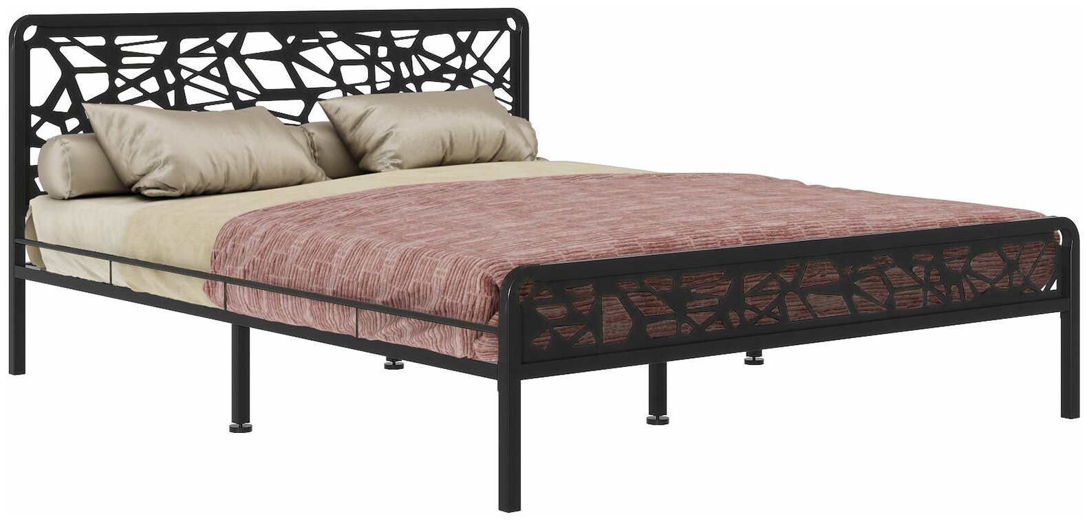 Кровать Форвард-мебель Орион Черный металл 90х200 см - фотография № 1