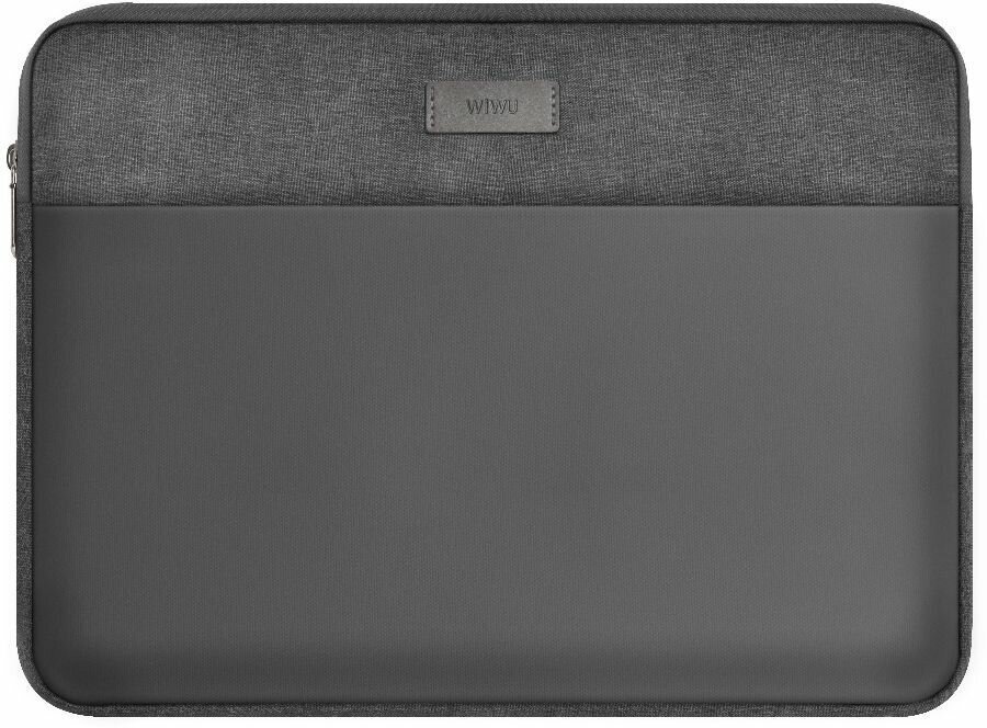 Сумка для ноутбука до 14.2 дюймов WiWU Minimalist Laptop Sleeve для Macbook Air 2020, серый