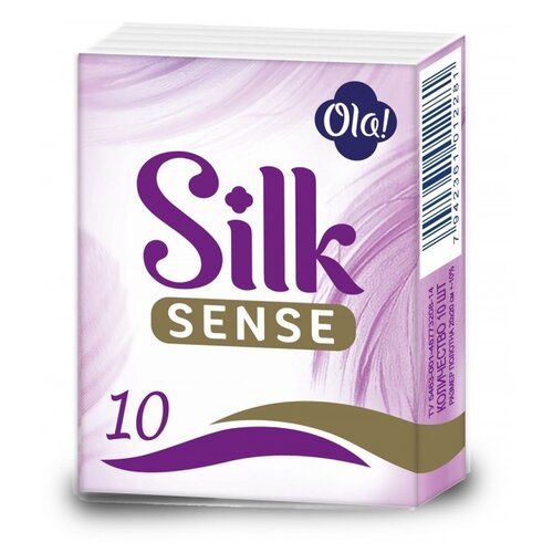 платочки ola silk sense compact 10 листов 1 пачка фиолетовый Платочки Ola! Silk Sense Compact, 10 листов, 1 пачка, фиолетовый
