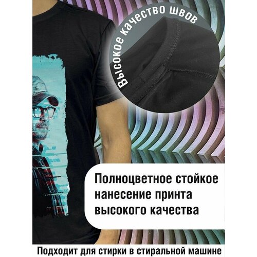 фото Футболка будь на стиле, хлопок, размер xl, черный