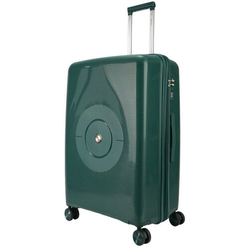 фото Умный чемодан impreza soundbox, полипропилен, опорные ножки на боковой стенке, увеличение объема, износостойкий, рифленая поверхность, 135 л, размер l+, зеленый