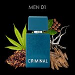 Парфюмерная вода для мужчин Criminal Men 01 EDP 60ml табачный, травянистый, древесный аромат - изображение
