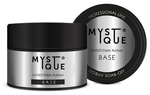 Mystique Базовое покрытие Elastic Rubber Base, бесцветный, 50 мл