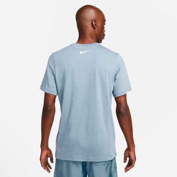 Футболка спортивная NIKE BIG SWOOSH 2, размер S, голубой — фото 1