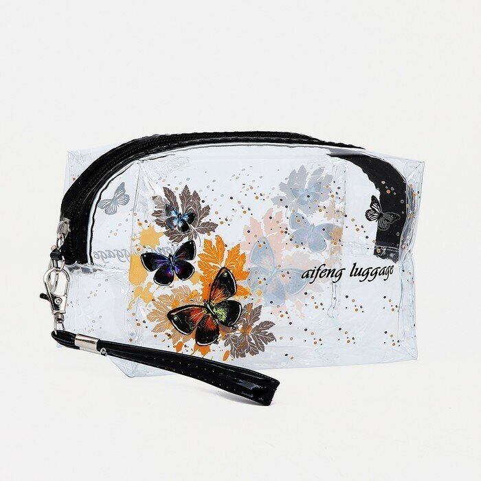 фото Косметичка на молнии, цвет чeрный №10