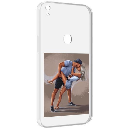 Чехол MyPads девушка с парнем танцуют женский для Alcatel SHINE LITE 5080X 5.0 задняя-панель-накладка-бампер