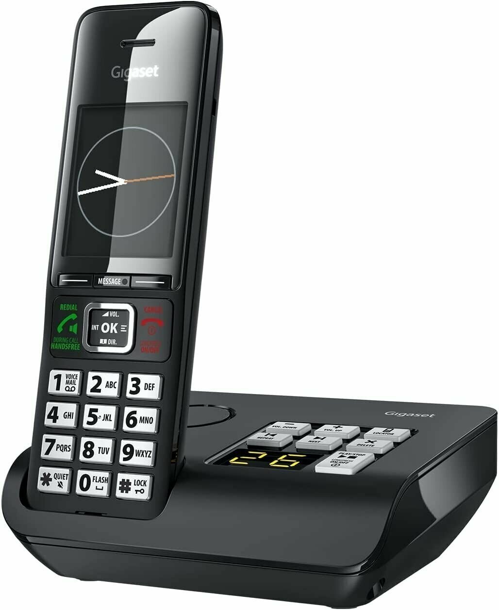 Стационарный радиотелефон DECT для дома и офиса с автоответчиком Gigaset Comfort 550A черный