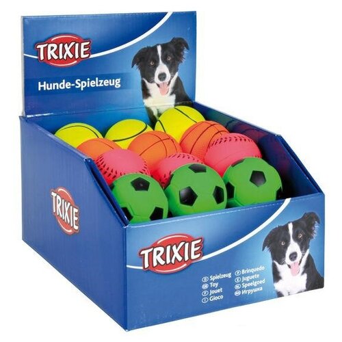 фото Trixie набор мячей для собак, ворсо-резина ф6см*24шт