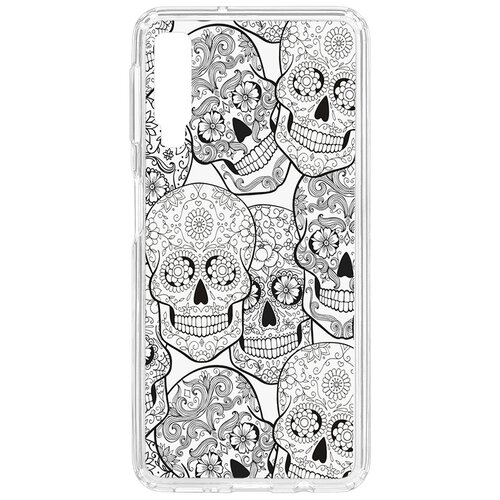 фото Чехол на samsung galaxy a7 (2018) a750 kruche print skull black