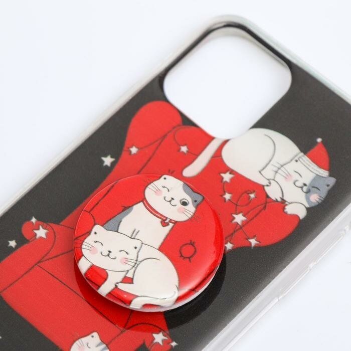 Новогодний подарочный набор, чехол для телефона с держателем «Котята», на iPhone 11 PRO