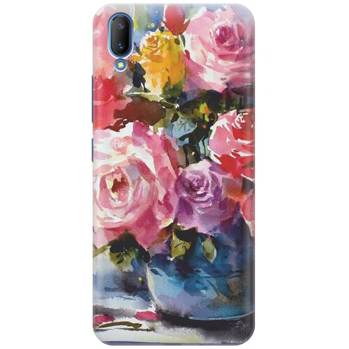 фото Re:paчехол - накладка artcolor для vivo v11 с принтом "акварельный букет цветов"