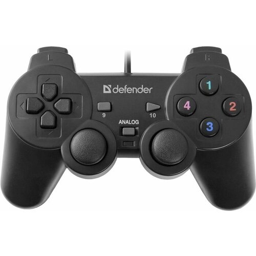 проводной геймпад defender gd 03 usb проводной x box360 Геймпад Defender Omega USB, проводной, вибрация, для PC, USB, черный