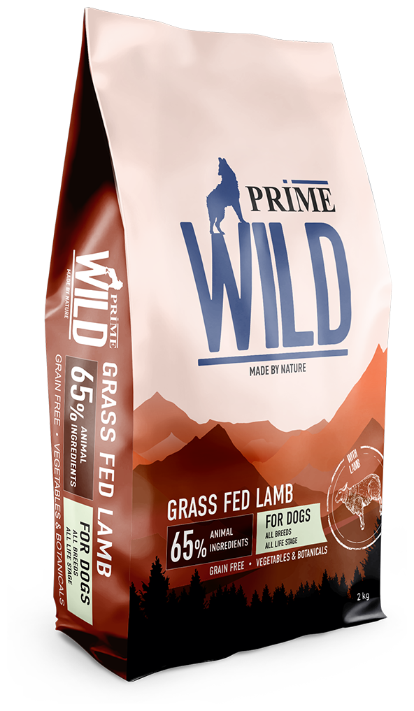 Prime Wild GF Grass Fed корм для щенков и собак всех пород беззерновой с ягненком 2 кг