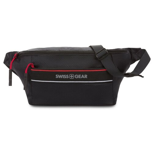 фото Сумка на пояс swissgear, черная, полиэстер с плетением рип-стоп, 38 x 5 x 15 см swissgear mr-3991202521