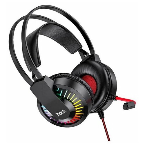 Наушники W105 игровые полноразмерные микрофон USB 35 мм 2 м красные 254000₽