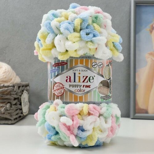 Пряжа Puffy Fine Color 100 микрополиэстер 145м100гр 5949 детский 855₽