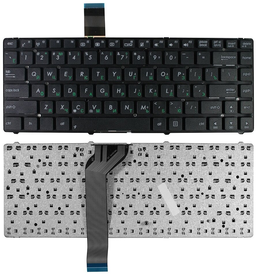 Клавиатура для ноутбука Asus K45 U46 U44 черная без рамки