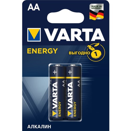 Батарейка (2шт) щелочная VARTA LR6 AA Energy 1.5В батарейка aa varta lr06 2bl energy 1 5в 2 40 200