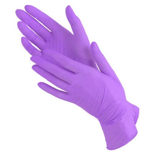 Перчатки смотровые Kapous Nitrile Hands Clean, 50 пар, размер: M, цвет: фиолетовый