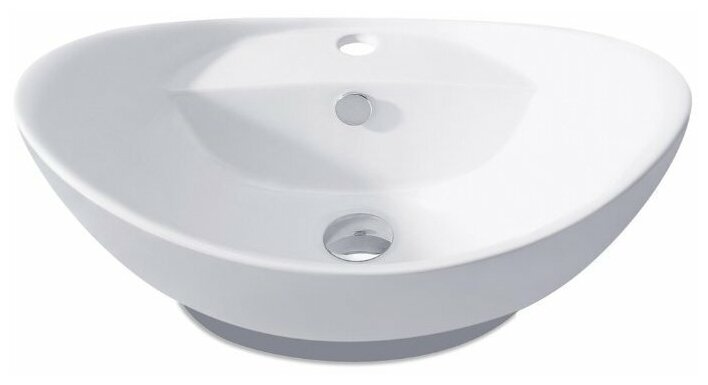 Раковина для ванной, Mira MR-8001, накладная, овальная, в ванную, с антигрязевым покрытием, с переливным отверстием, с отверстием под смеситель