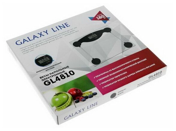Весы напольные Galaxy LINE GL4810 черные - фотография № 12