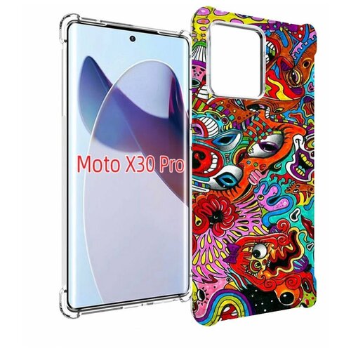 Чехол MyPads разные абстракции яркие для Motorola Moto X30 Pro задняя-панель-накладка-бампер