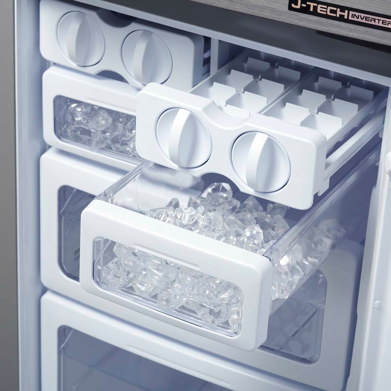 Холодильник Sharp SJEX93PBE, бежевый - фото №7