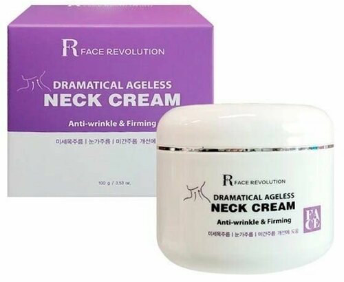 FACE REVOLUTION Крем Dramatical Ag eless Neck Cream, антивозрастной для лица, шеи и декольте с маслом авокадо, 100 г