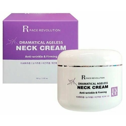 FACE REVOLUTION Крем Dramatical Ag eless Neck Cream, антивозрастной для лица, шеи и декольте с маслом авокадо, 100 г