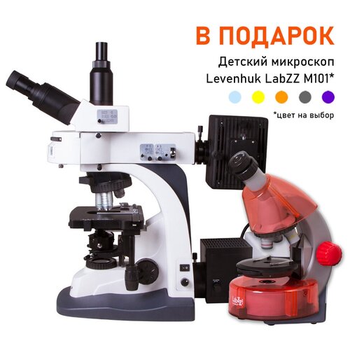 Микроскоп Levenhuk MED PRO 600 Fluo + Детский микроскоп Levenhuk LabZZ M101