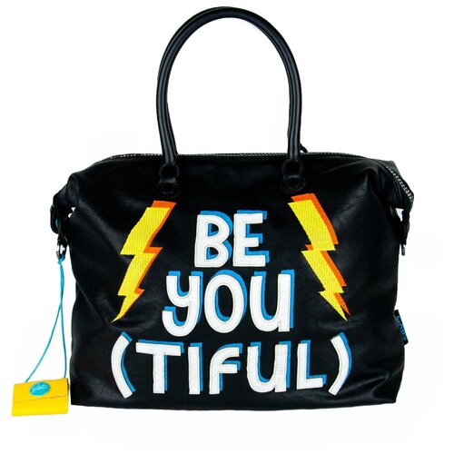 фото Кожаная сумка шоппер трансформер gabs g3 large «be you tiful black»