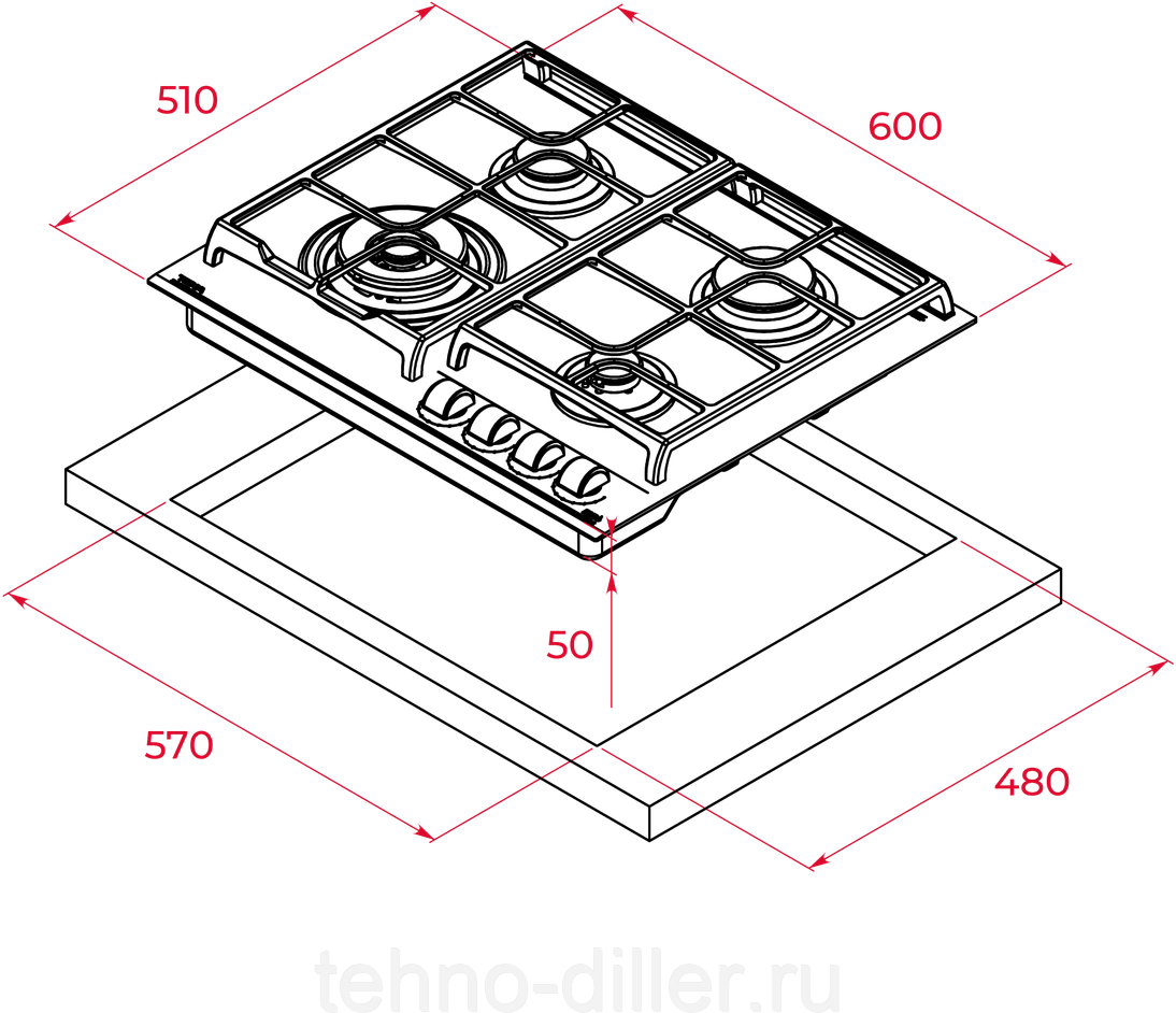 Варочная панель Teka GZC 64321 XBN White - фотография № 5