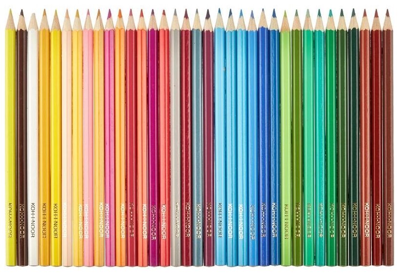 Карандаши цветные 36 цветов Koh-I-Noor "Спорт" (L=175мм, D=6.9мм, d=2.8мм, 6гр) картонная упаковка (3555036007KSRU)