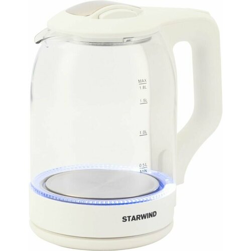 Чайник электрический StarWind SKG1056 2000Вт белый и прозрачный 129000₽
