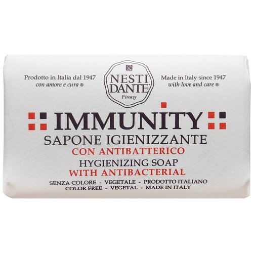 Nesti Dante Мыло кусковое Immunity Hygienizing Liquid Soap with Antibacterial без аромата, 150 мл, 150 г мыло immunity hygienizing bar soap