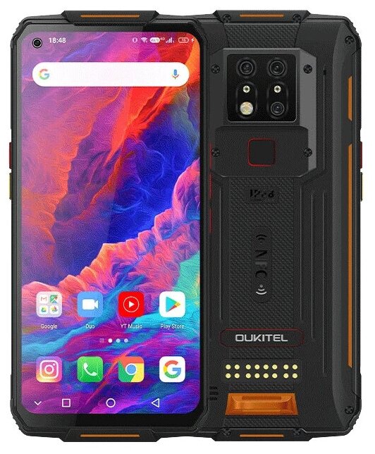 Смартфон OUKITEL WP7 6/128 ГБ, черный/оранжевый