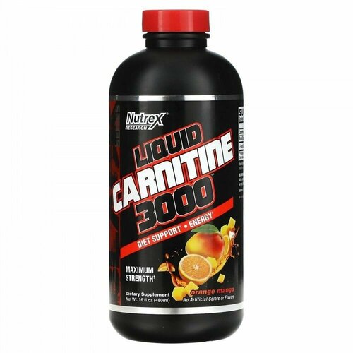 Nutrex, Liquid Carnitine 3000, 480мл (Апельсин-манго)