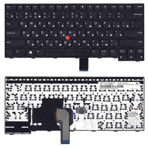 Клавиатура для ноутбука Lenovo ThinkPad E470, E475 черная, с джойстиком