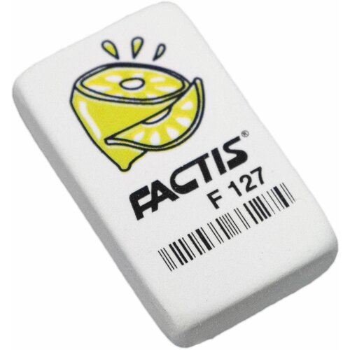 Упаковка 27 шт. Ластик FACTIS F 127 (Испания), 40х24х10 мм, ассорти, прямоугольный, мягкий, CNFF127