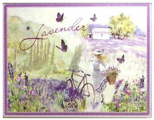 Разделочная доска GiftnHome Лавандовый Велосипед CB-Lavender(b), 30х20 см, лавандовый велосипед