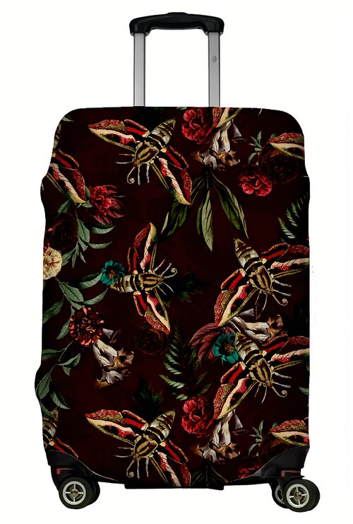 Чехол для чемодана LeJoy, размер L, зеленый, коричневый