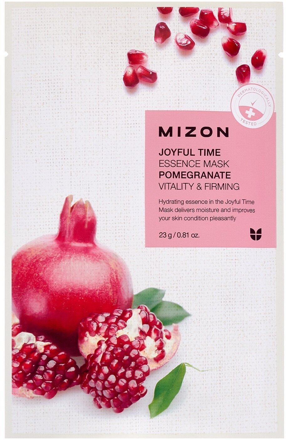 Тканевая маска для лица с экстрактом гранатового сока Mizon Joyful Time Essence Mask Pomegranate