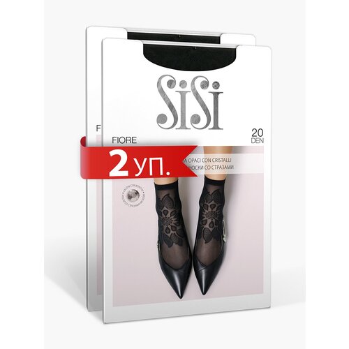 фото Женские носки sisi средние, 20 den, размер 0 ( one size), черный